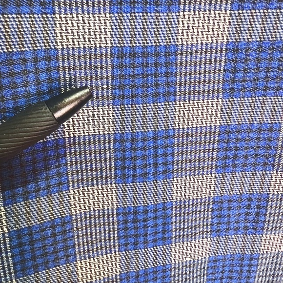 Vintage 80s Ashleigh Morgan Blue Plaid Stirrup Pants Women's 8 Tapered Leg - Picture 6 of 8